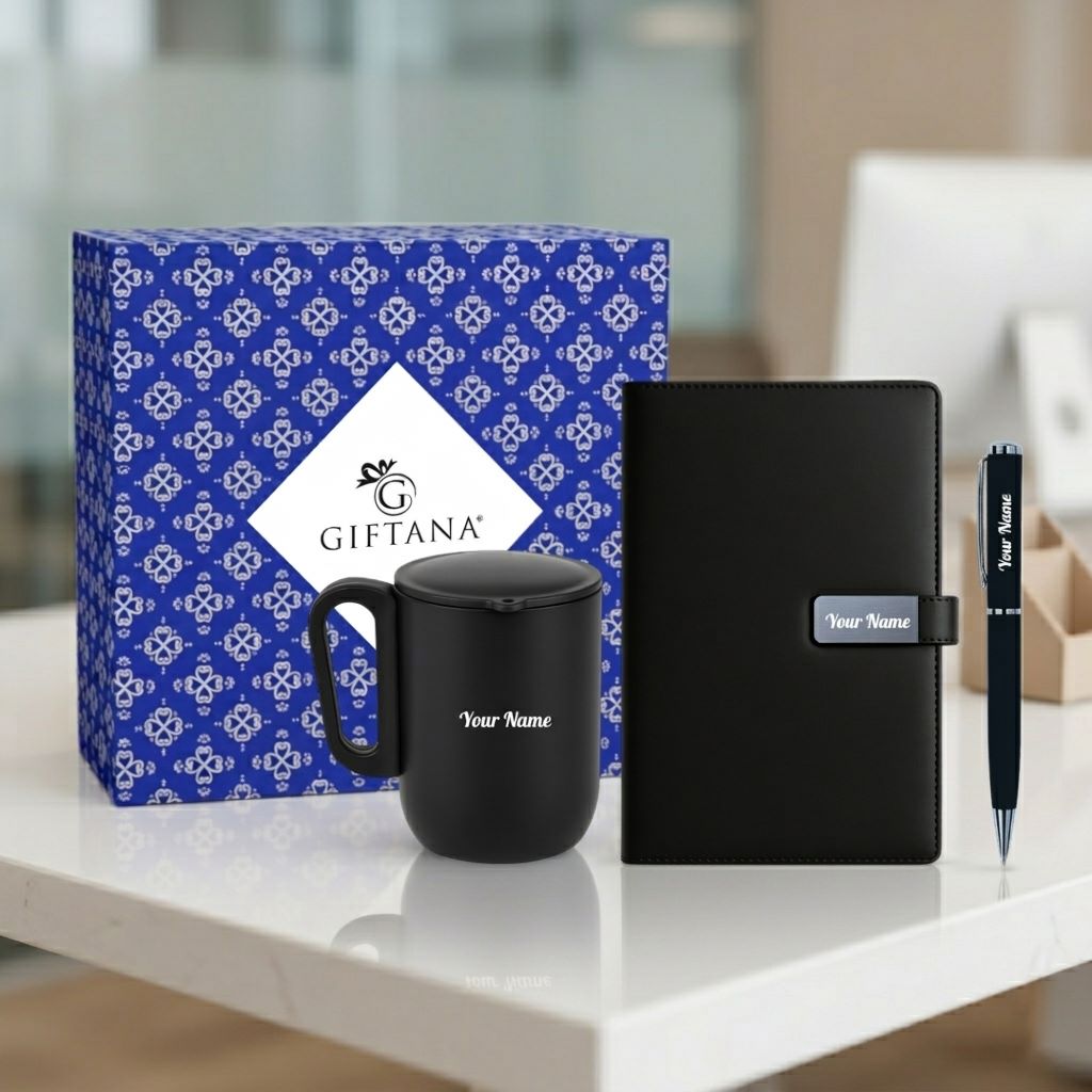 Personalized Coffee Mug Diary Pen Corporate Gift Set